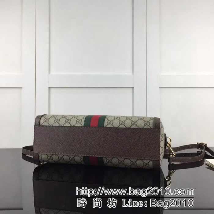 GUCCI古馳頂級原單 新款GUCCI高仿新款專櫃品質 實物實拍 524532啡Pvc棕皮行李包 HY1184